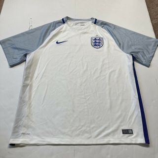 England Jersey 2016 2018 Home Size Xxl Shirt Soccer Nike 24610 - 100 White Rare