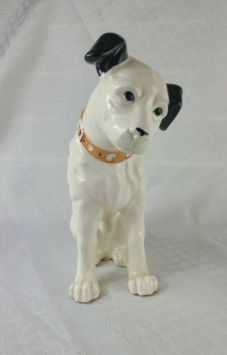 Vintage Ceramic 9 " Rca Nipper Dog Statue " His Master 