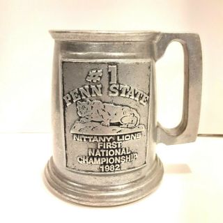 Penn State 1 Nittany Lions Championship 1982 Limited Edition Pewter Stein Mug