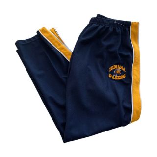 Vtg 90s Indiana Pacers Nba Team Tearaway Snap Warm Up Track Pants Men 