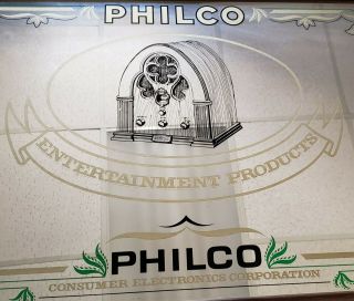 Vintage Philco Advertising Framed Mirror 3