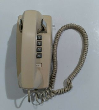 Western Electric Bell System Push Button Wall Phone Beige