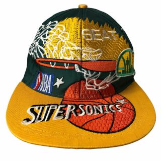 Vintage Seattle Supersonics Snapback Hat