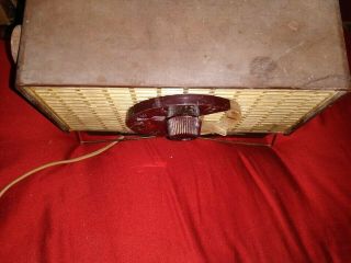 1950s Westinghouse tabletop Radio Maroon Model H417T5 ?WORKS but may 3