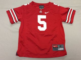Ohio State Buckeyes Nike Red 5 Football Jersey Kids Toddlers Size 3t