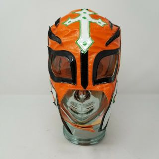 Rey Mysterio Lucha Libre Wrestling Mask Orange Wwe Branded Youth Size Fits Adult