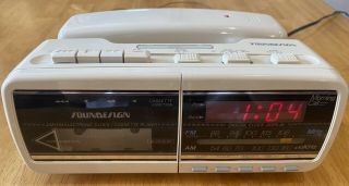 Vintage Soundesign 7580ivy Am/fm Alarm Clock Radio Telephone Cassette Player