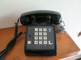 Vintage 2500dmgc At&t Black Touch Tone Desk Telephone