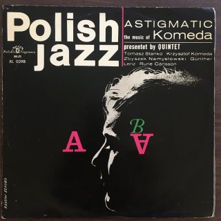 Komeda Quintet " Astigmatic " - Muza Xl 0298 Lp,  Polish Jazz Vol.  5