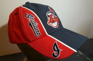 Rare Cleveland Indians Mlb Baseball Cap Chief Wahoo Hat Osfa Merchandise