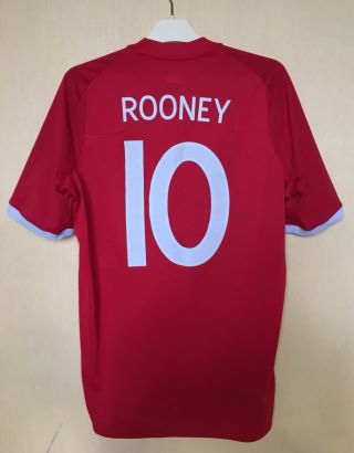 England National 2010\2011 Away Football Jersey Camiseta Soccer Shirt 10 Rooney