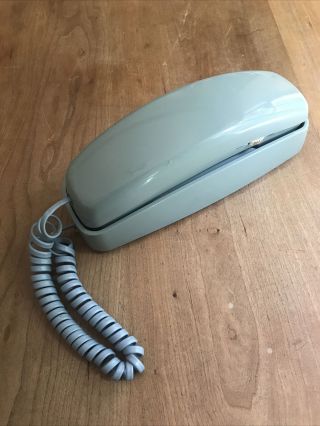 Vintage At&t Trimline 210 Blue Corded Phone Touch Tone Wall Desk Phone