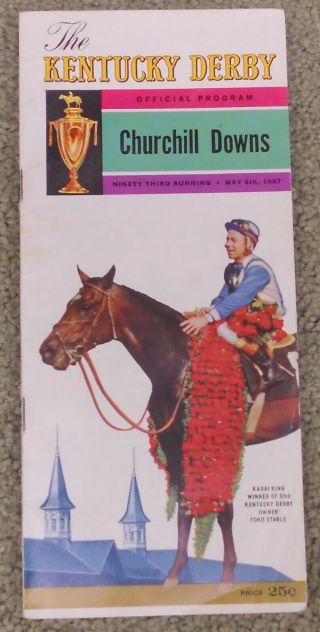 1967 Kentucky Derby Program Churchill Downs Horse Racing