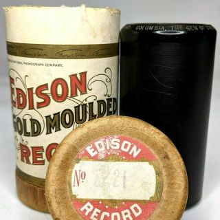 Columbia,  Gem Of The Ocean Band 2m Cylinder Record Vtg Edison Grand Concert Y9