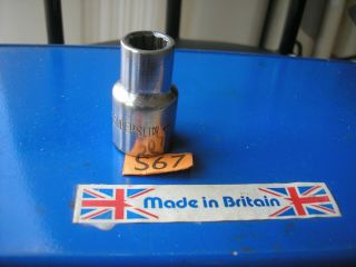 Superslim 7/16in A/f 1/2 " Square Drive Socket Made In England S67