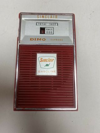 Vintage Sinclair Gasoline Pump Transistor Radio Dino Supreme.  Not 2