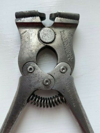 Rare vintage L S STARRETT CO Adjustable Jaw Cut - Nippers No 1 - 5 1/2 