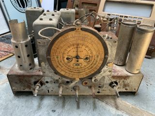 Antique 1936 Wards Airline Multi - Band Radio Chassis,  62 - 187 / Repair