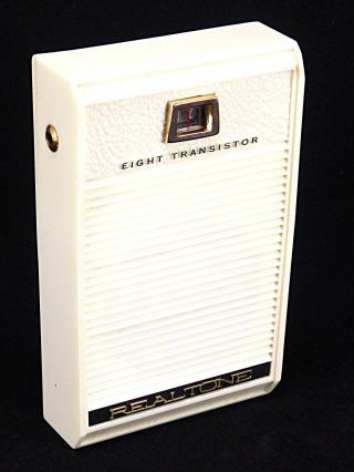 Vintage Realtone Am Transistor Radio (tr - 1859) – With Leather Case