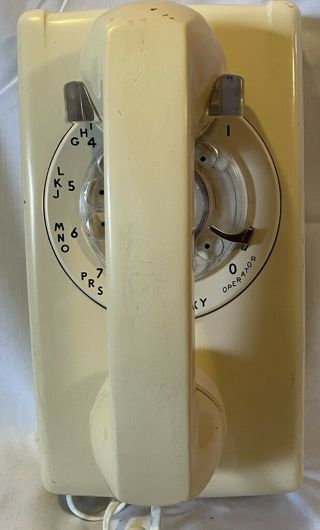 At&t Ivory Vintage Rotary Wall Phone