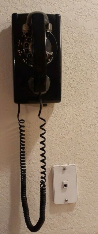 At&t Black Vintage Rotary Wall Phone