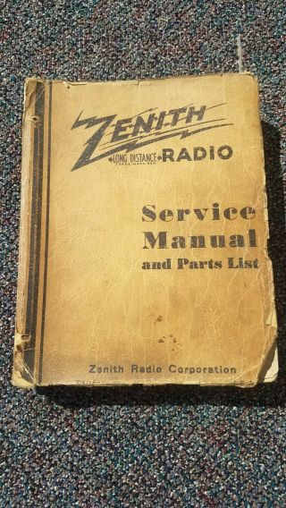 Vintage Zenith Radio Manuals,  Service,  Parts And Shop Notes For Radios And Phono