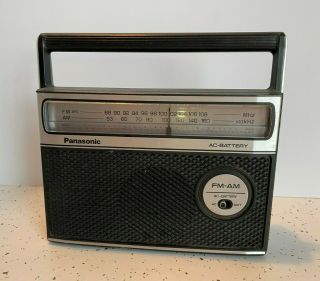 Vintage Panasonic Am Fm Transistor Radio Model Rf - 549 Ac Or Battery