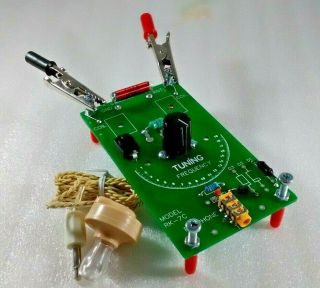 Spring - Crystal Radio Assembled Printed Circuit Board Piezo Earphone