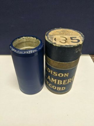 Edison Blue Amberol Record Cylinder 3044 Songs Of Other Days No.  4 Metropolitan