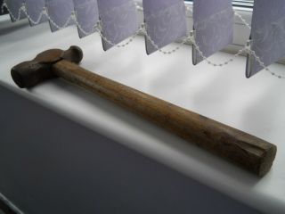 Vintage Hammer With Wooden Handle Approx 14 " Long