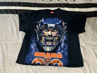 Chicago Bears Vtg Womans Crop Top Size Xl - Big Graphic - See Measurements (a)
