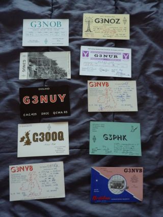 Joblot x50 Amateur Ham Radio QSL cards from Uk England 1960s lot4 2