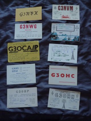 Joblot x50 Amateur Ham Radio QSL cards from Uk England 1960s lot4 3