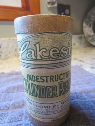 Vintage Lakeside Indestructible Cylinder Record Montgomery Ward And Co.