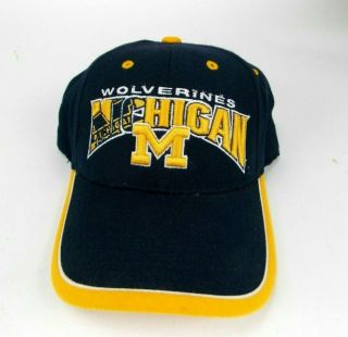 Michigan Wolverines Baseball Cap Embroidered Hat Blue & Yellow