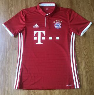 Adidas Climacool Fc Bayern Munchen Collared Jersey Small Red Soccer T Mobile