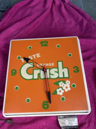 Vintage Orange Crush Soda Light Up Wall Clock