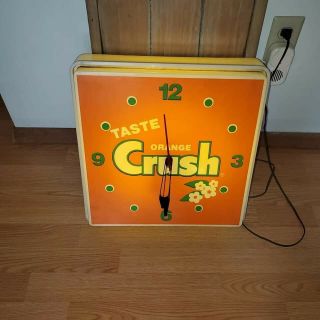 Vintage Orange Crush Soda Light Up Wall Clock 2