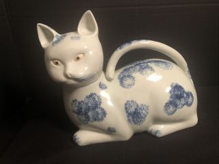Stunning Mottahedeh Porcelain Cat Museumcollection Winterthur Chamberpot/pitcher