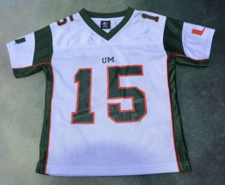 Starter Ncaa Miami Hurricanes 15 Jersey Size Youth 8/10.