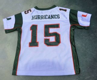Starter NCAA Miami Hurricanes 15 Jersey Size Youth 8/10. 3