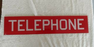 Red Payphone Telephone Glass Sign