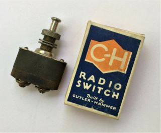Vintage Cutler Hammer Radio Switch - 3 Amp 110 V - Nos - Nib Antique Ca 1917