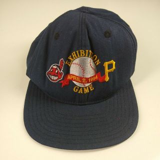 April 2nd 1994 Cleveland Indians Exhibition Game Pittsburgh Pirates Hat Usa