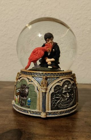 (rare) Harry Potter Globe San Francisco Music Box Co.  Fawkes Chamber Of Secrets