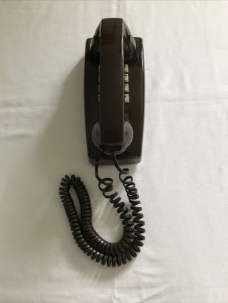 Vintage Bell South Push Button Wall Phone Brown