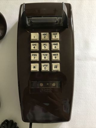 Vintage Bell South Push Button Wall Phone Brown 3