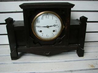 " Haven " Mission Oak Mantle Clock