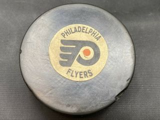 Vintage Philadelphia Flyers Logo Art Ross Converse Official Game Hockey Puck