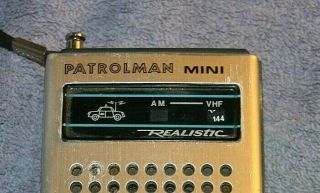 VINTAGE REALISTIC PATROLMAN - MINI TRANSISTOR RADIO 2